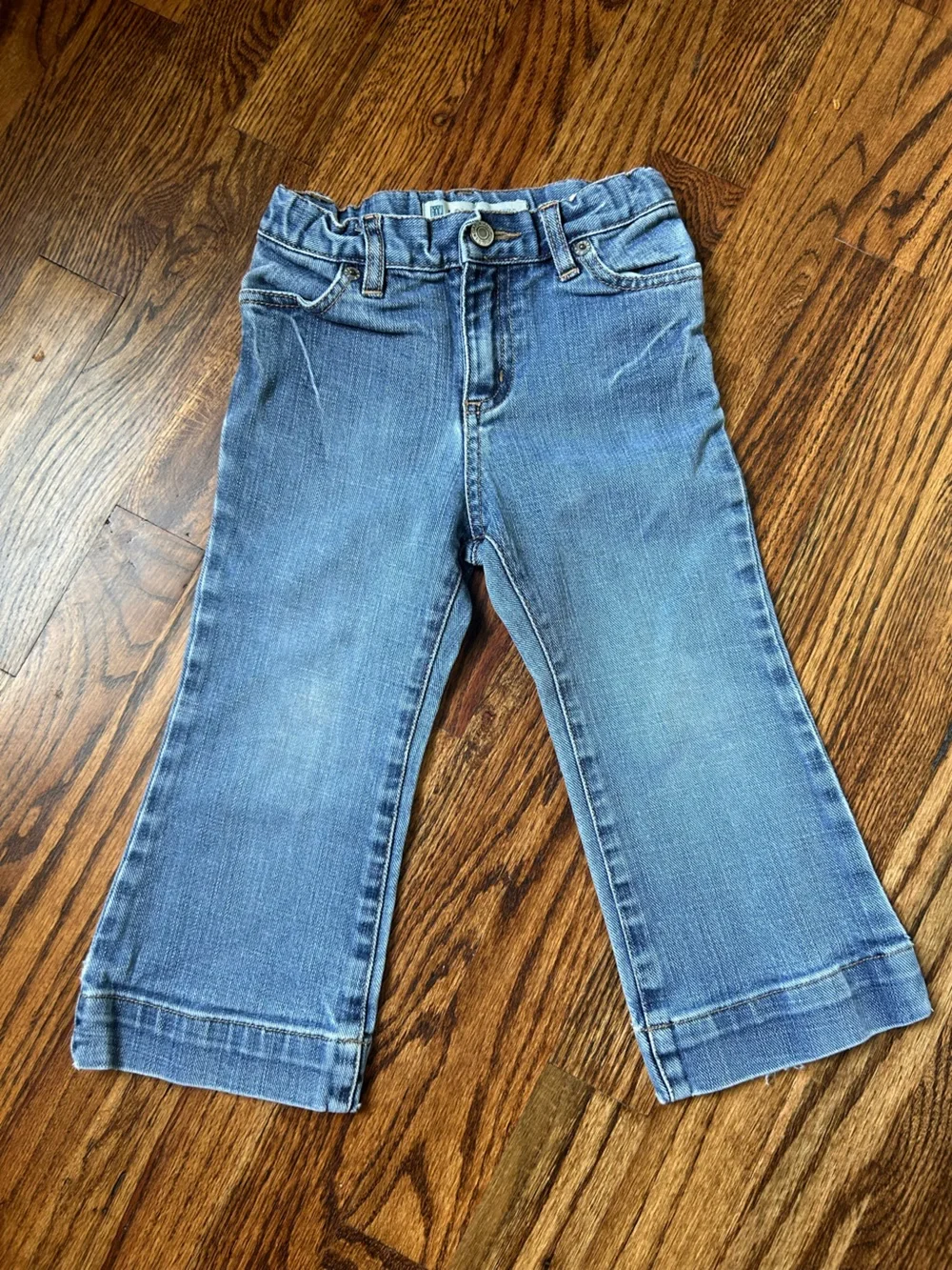 Vintage Baby Gap Girls Long & Lean Jeans 2T Y2K Flare Denim 2006